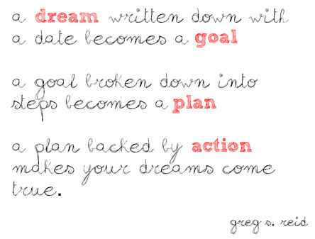 dreams goal plan action